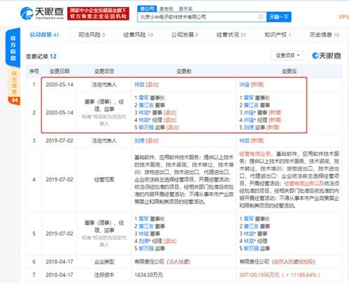 小米子公司管理层变动 林斌卸任与洪锋接任背后的软件技术转让战略